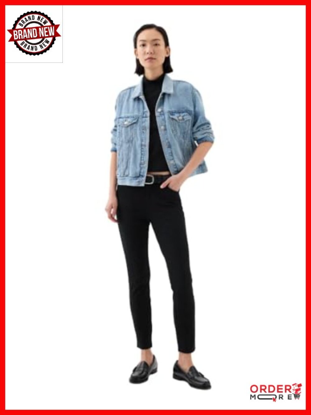 Skinny Ankle Pants in Bi-Stretch Mid-Rise Pull On Casual